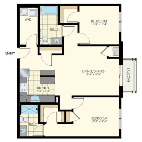 2 Bedroom Apartment Floor Plans Lyndhurst | The Winston